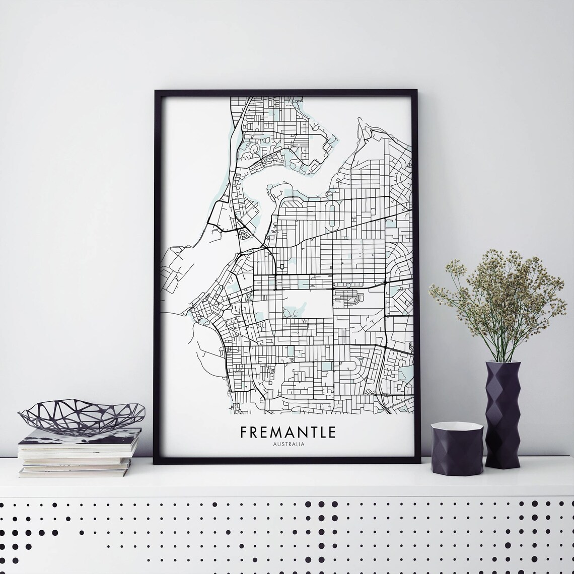 Fremantle Western Australia City Map Poster