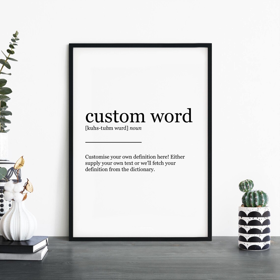 Custom Definition Text Poster Print, Personalized