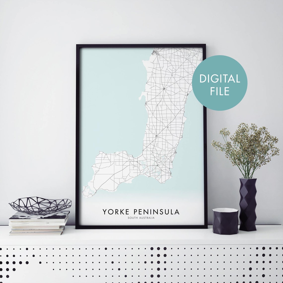 Yorke Peninsula South Australia Map Digital File Download Print