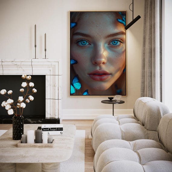 Butterflies In Blue Eye Wonder Artwork Wall Art