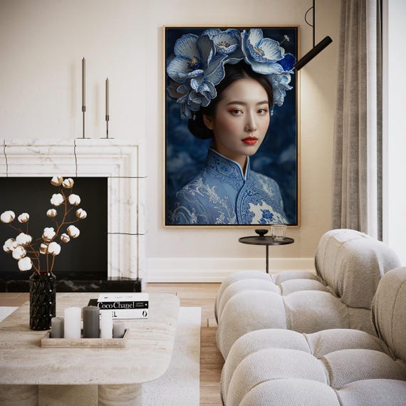 Splendor And Porcelain A Fusion Of Fashion Art Artwork Wall