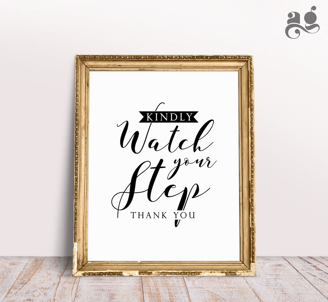 Watch Your Step Caution Step Sign, Home Decor - Image 2