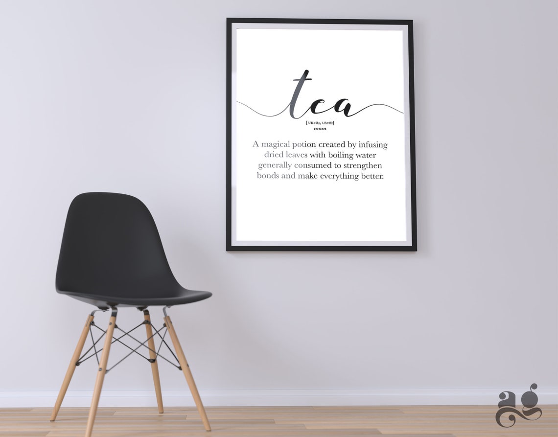 Tea Definition Funny Magical Potion Dictionary Kitchen Gift Poster - Image 2