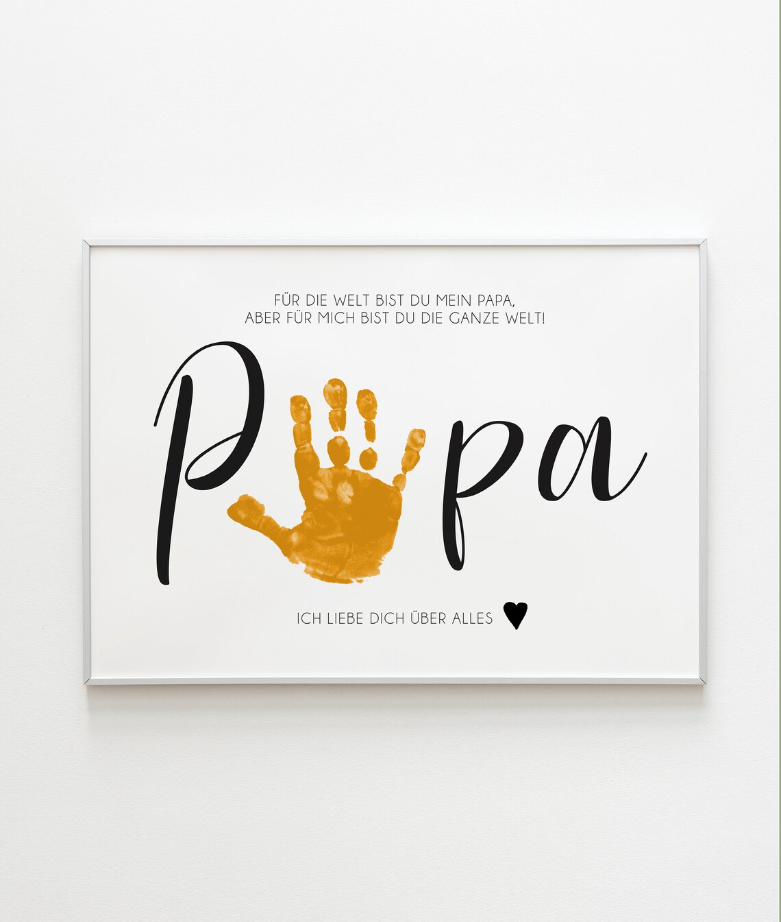 Father's Day Gift Handprint Template, Art Print