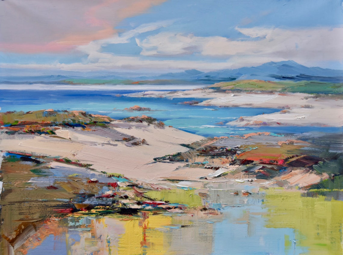 Turquoise Bay With Sandbars And Distant Mountains Seascape Poster - Image 5