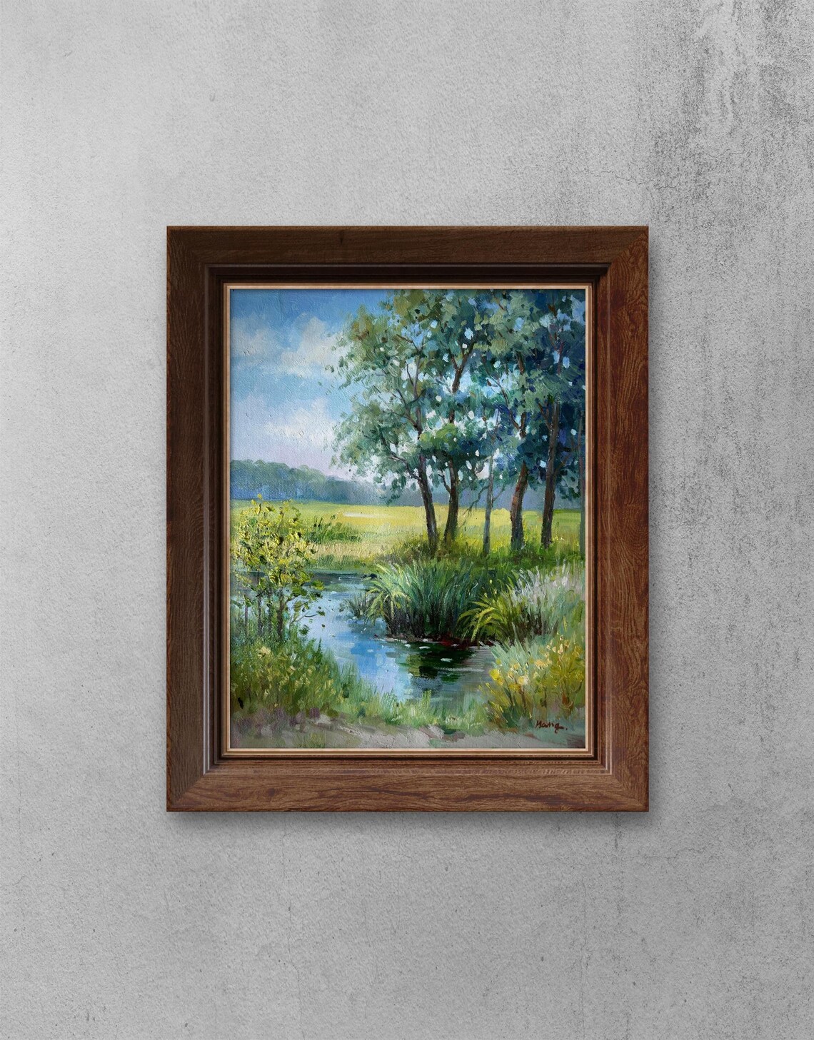 Original Oil Painting Landscape Natural Landscape Art Wild Landscape Painting Home Wall Art Landscape Painting On