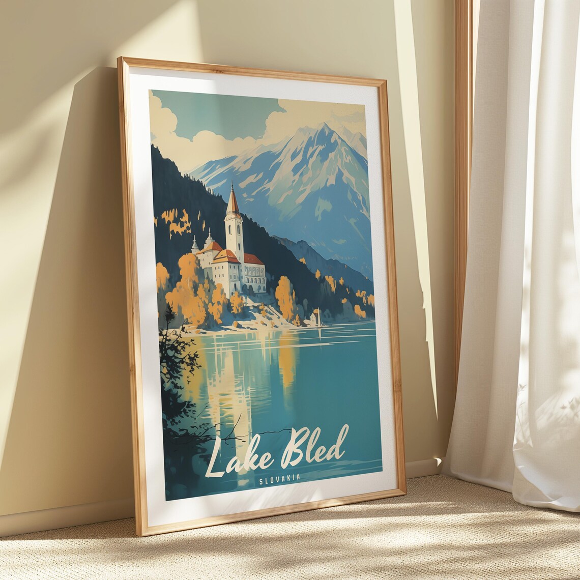 Lake Bled Slovenia Island Church Alpine Lakeside Scenic Poster - Image 2