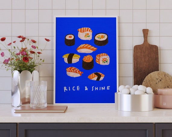 Sushi Japanese Food Illustration Art Print