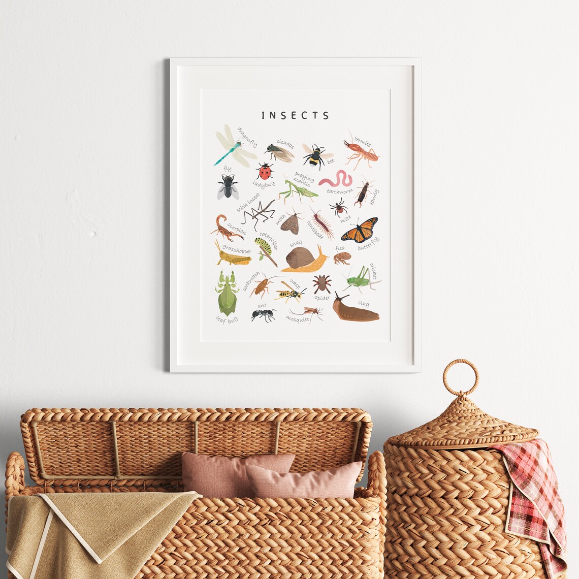 Educational Bugs Poster, Insects Classroom Decor Print - Image 2