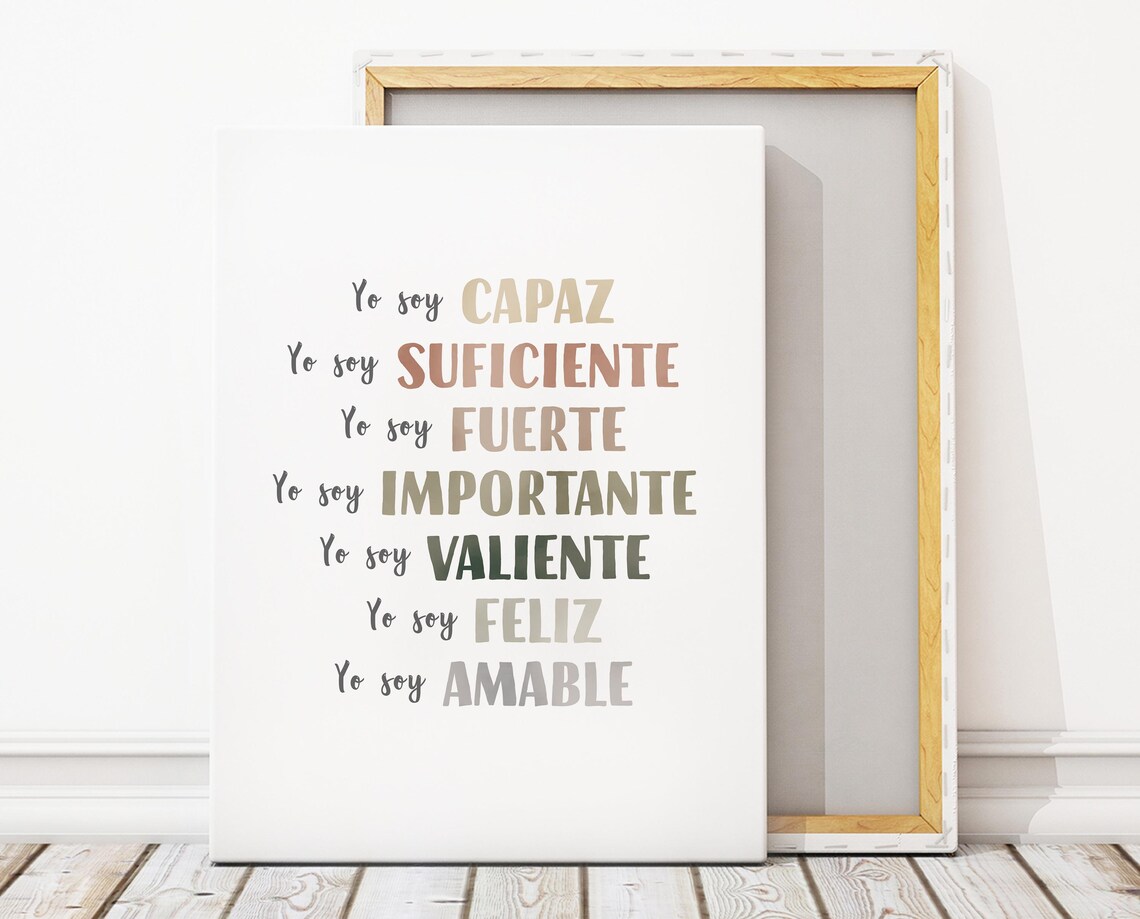 Kids Positive Affirmation In Spanish Poster - Image 2