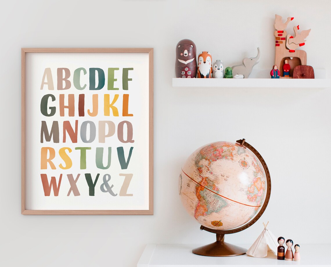 Rainbow Alphabet Poster, Nursery Educational Art Print - Image 3