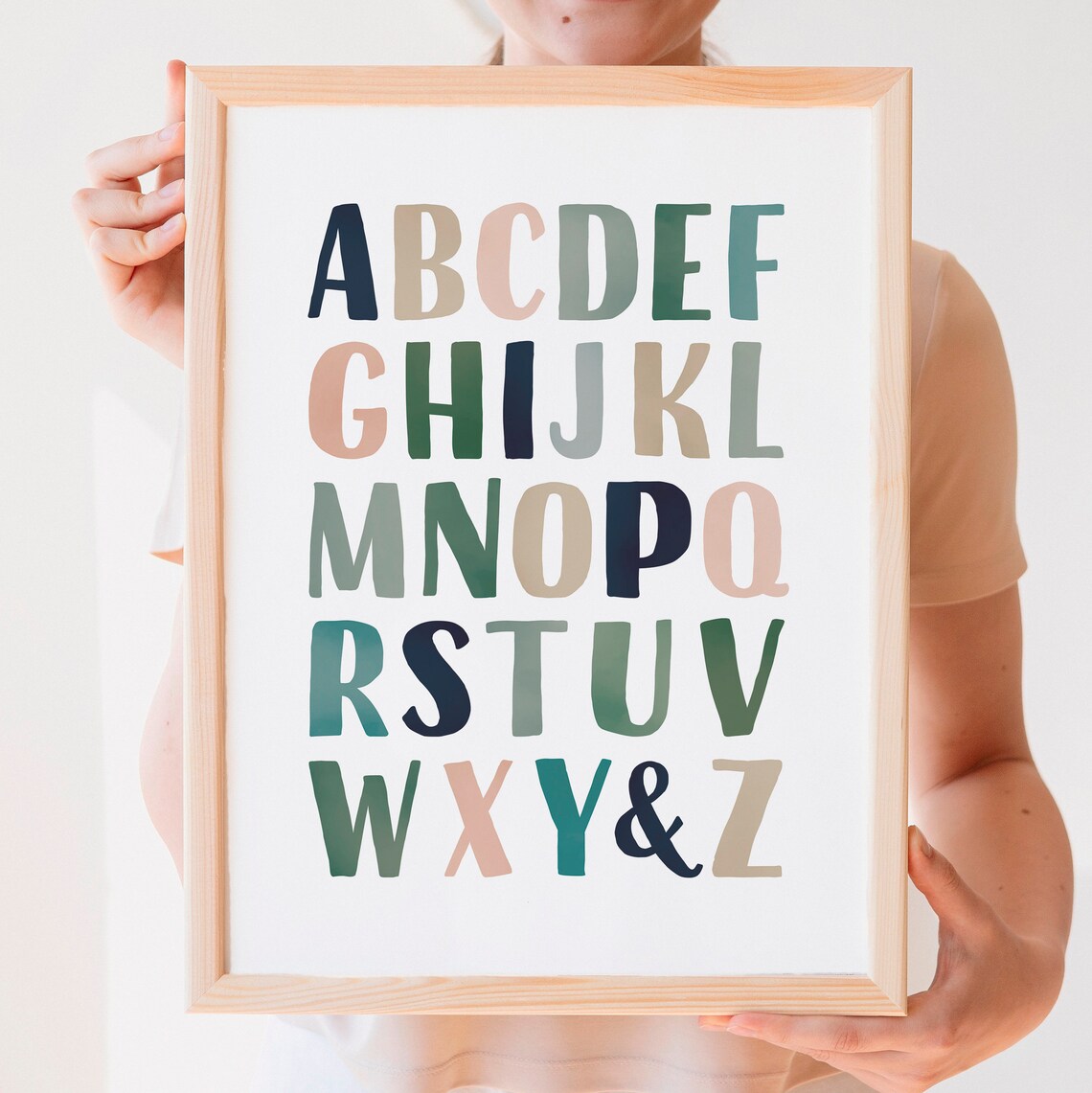 Colorful Alphabet A to Z Playful Nursery Classroom Learning Poster - Image 3