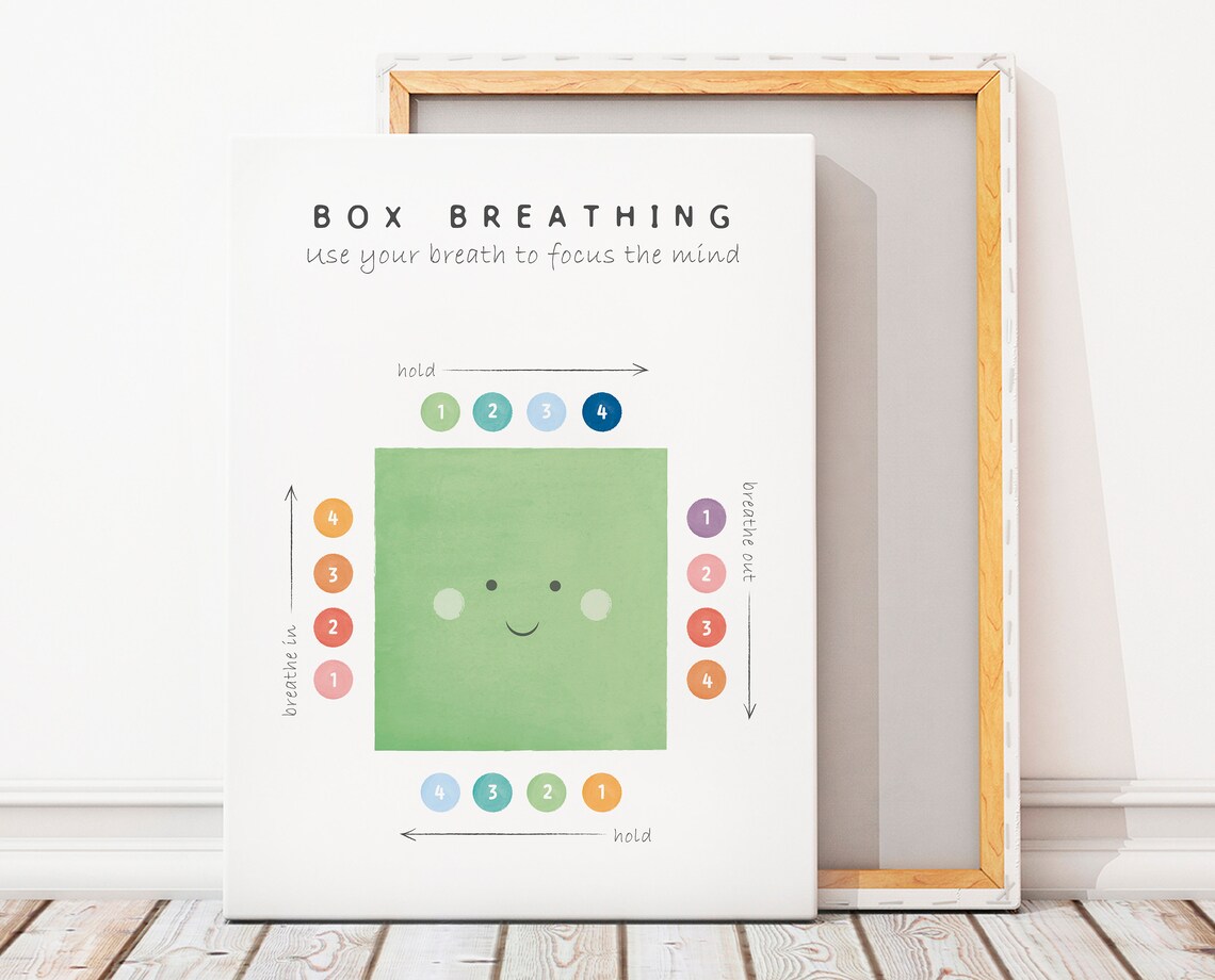 Box Breathing Poster, Growth Mindset Quote Print - Image 3