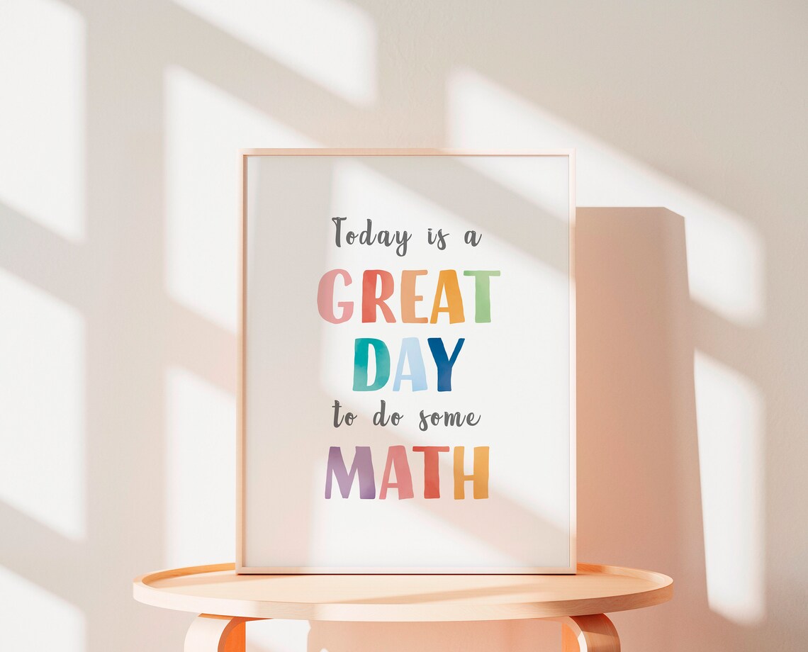 Math Learning Poster, Montessori Nursery Decor - Image 2