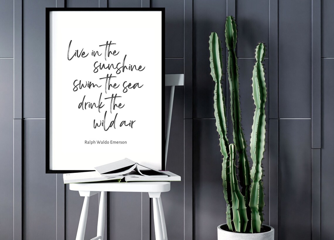 Live In The Sunshine Boho Typography Quote Print - Image 2