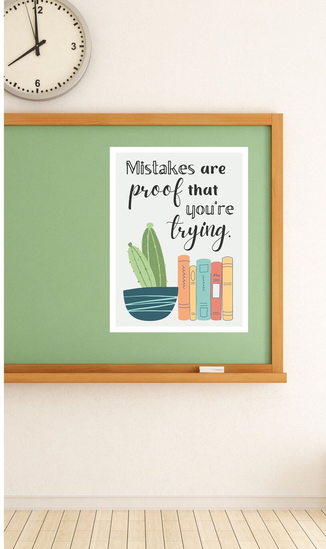 Mistakes Are Proof You Are Trying Boho Quote Art Print - Image 4