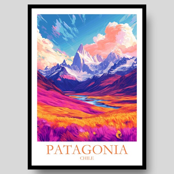 Poster Print Mountains Travel Chile Gifts Wall Art