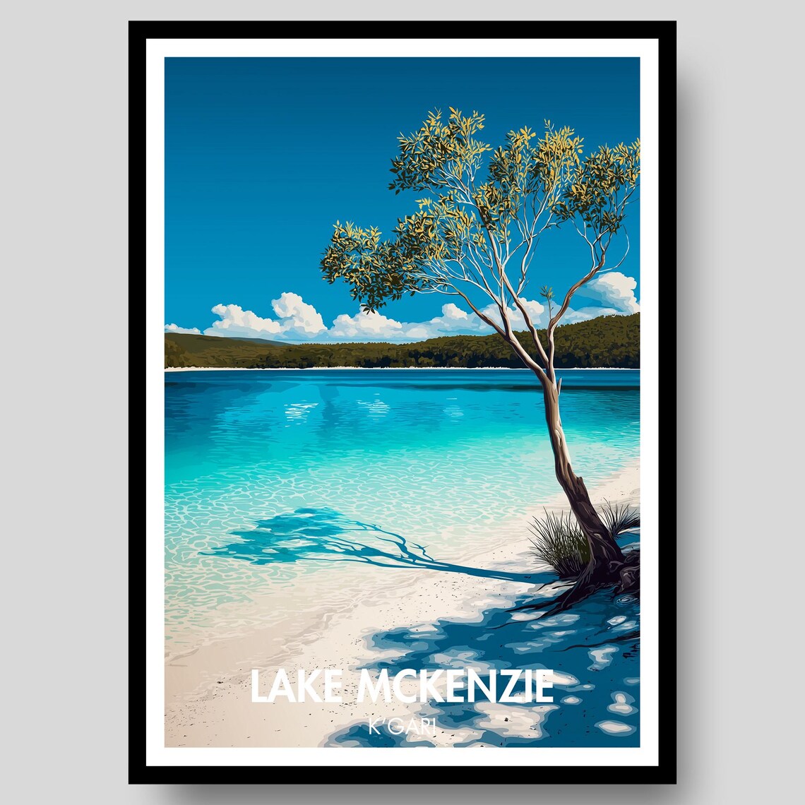 Lake Mckenzie, K'gari Fraser Island Travel Poster