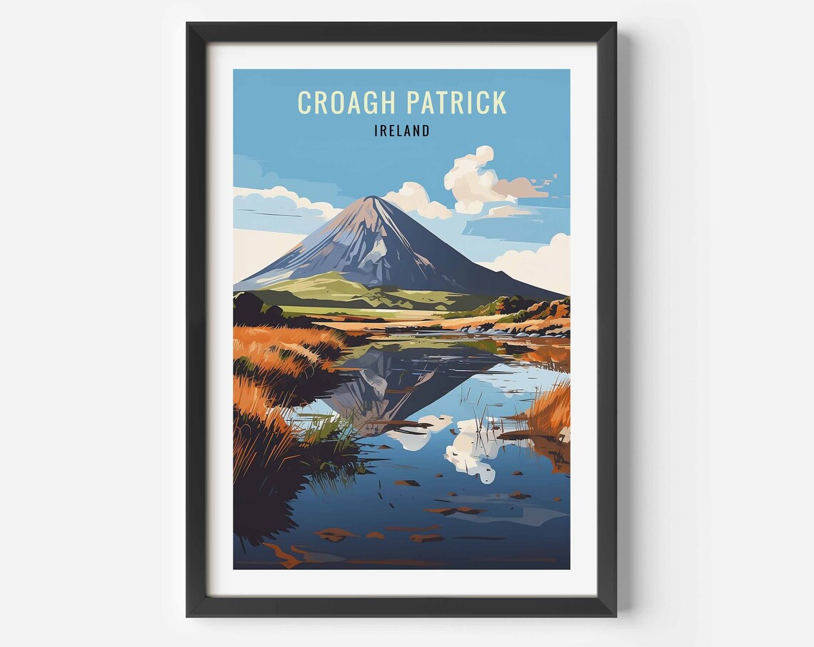Croagh Patrick County Mayo Ireland Travel Poster