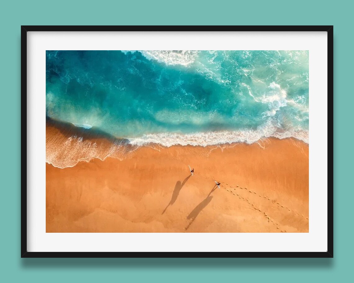 Two Surfers, Victoria Australia Travel Poster