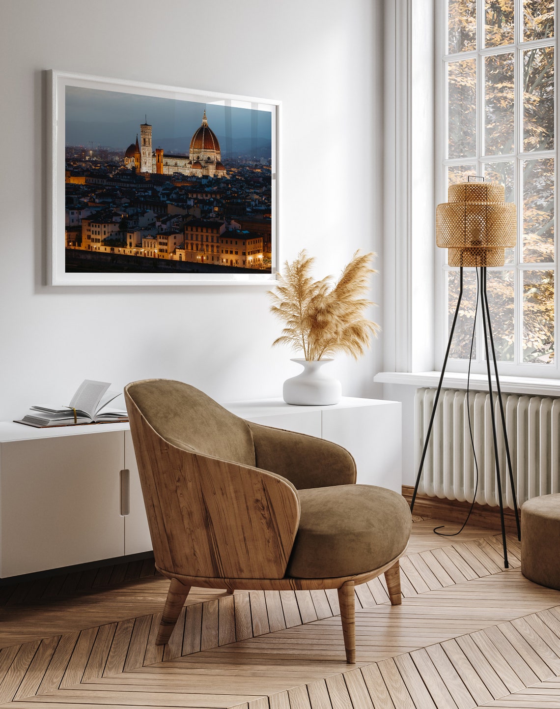 Florence Evening Cityscape Duomo Blue Hour Italy Travel Poster - Image 2