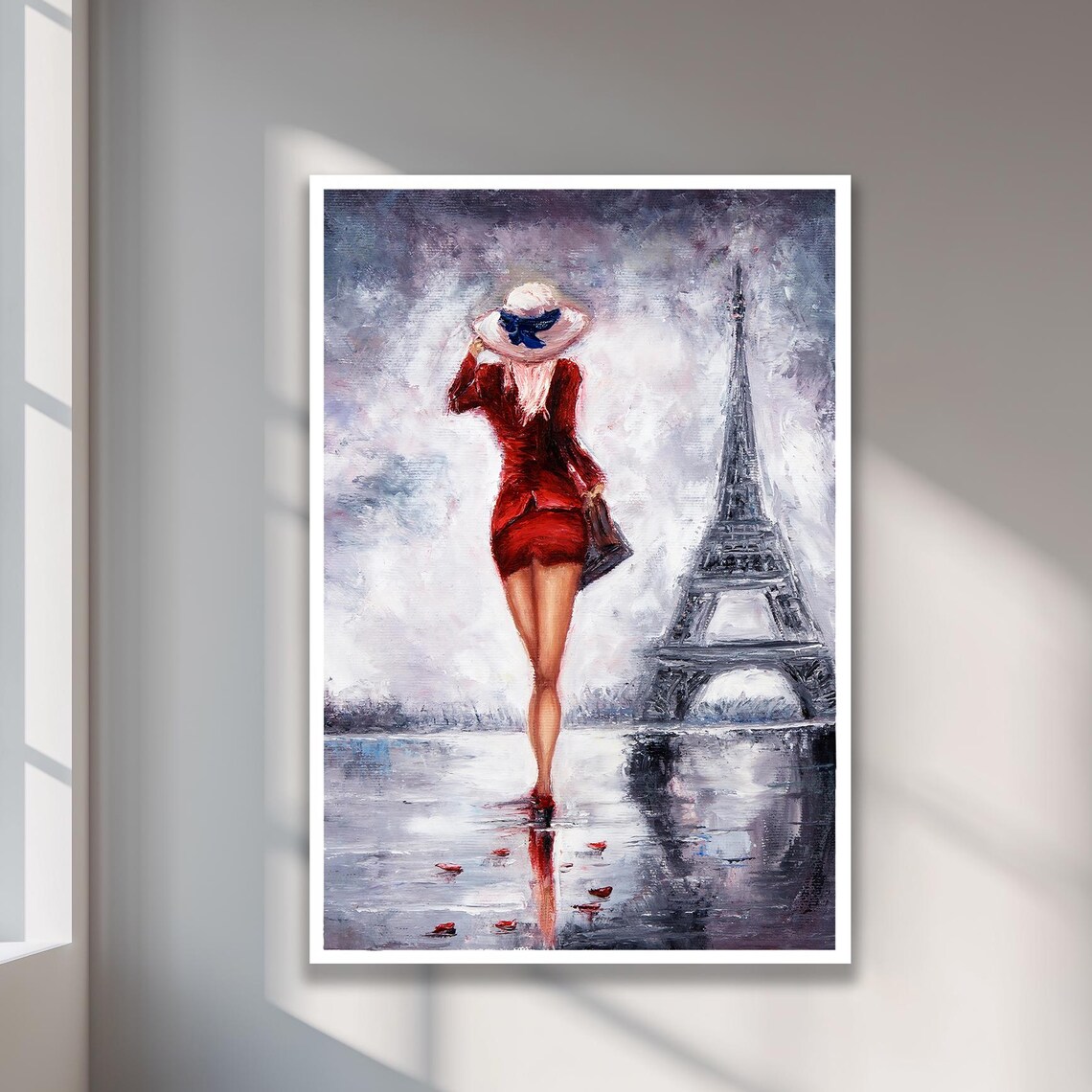 Eiffel Tower Wall Art Print, Parisian Decor