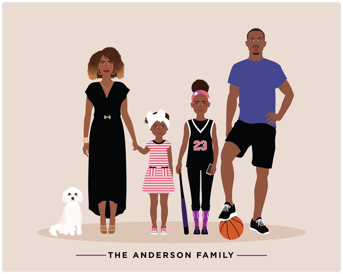 Custom Family Portrait - Personalised Art - Image 2