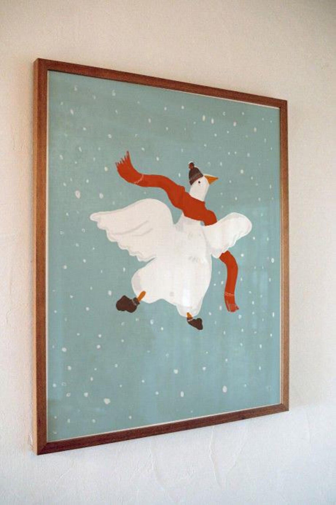 Christmas Goose Poster, Cozy Winter Art Print - Image 2
