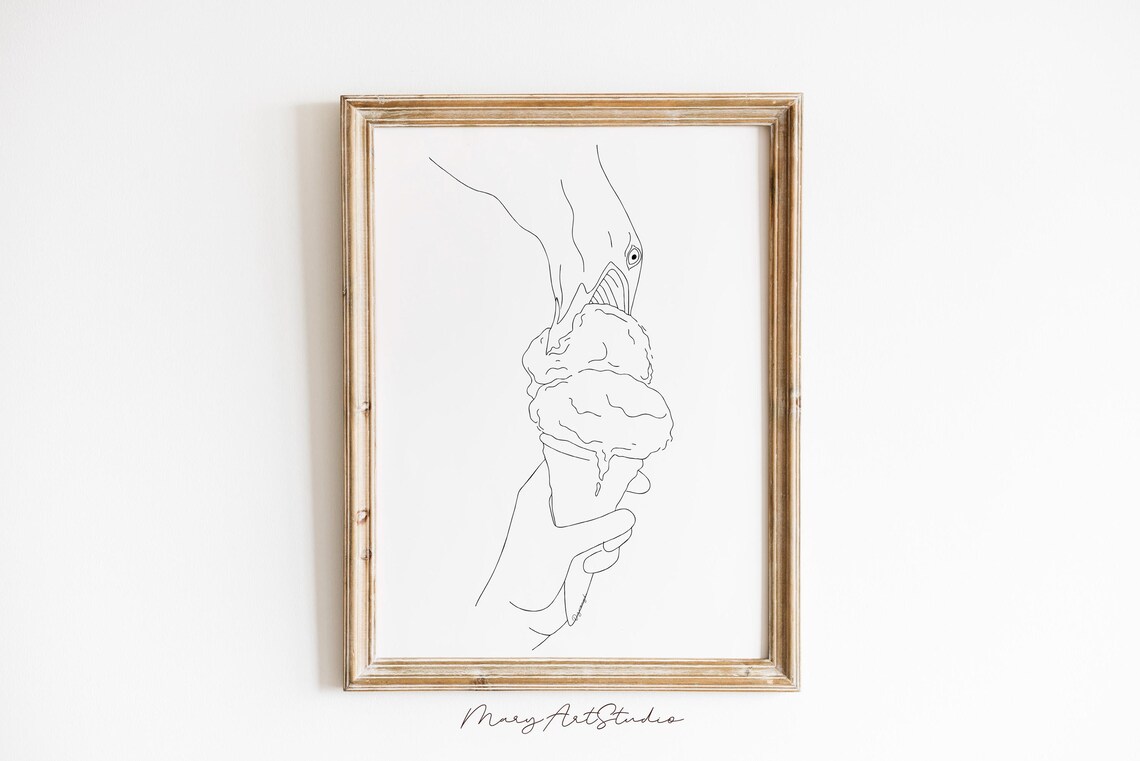 Seagull Stealing Food, Funny Bird Art Print