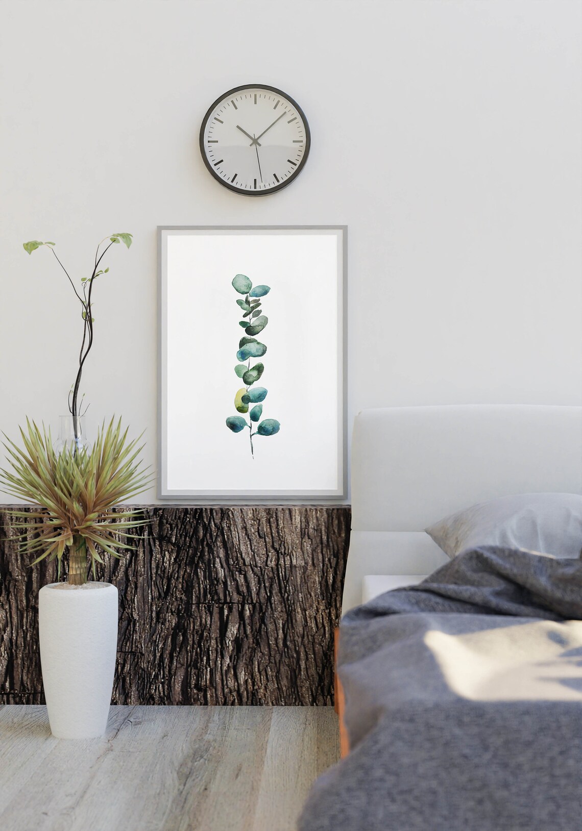 Eucalyptus Watercolor Art Print, Botanical Wall Art - Image 2
