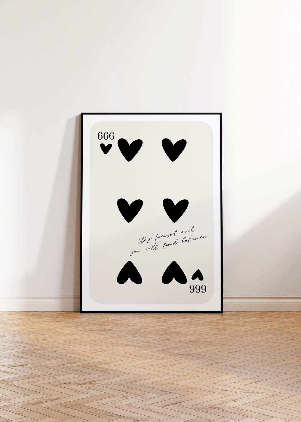 Angel Number 666 Playing Card Poster, Wall Art Print - Image 2