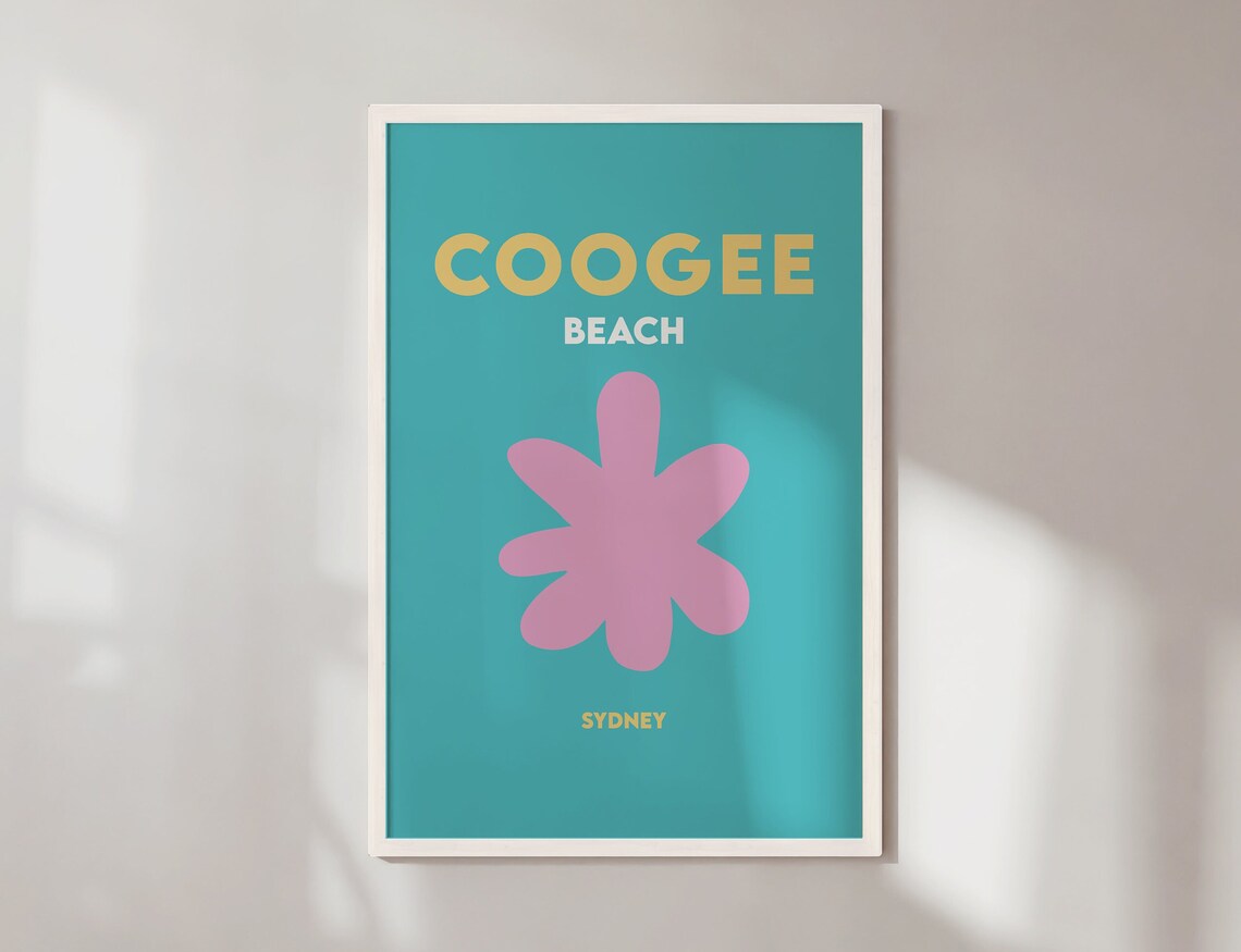 Coogee Beach Australia Minimalist Travel Poster - Image 4