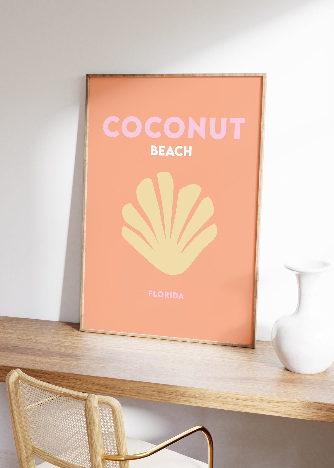Coconut Beach Minimalist Florida Travel Poster - Image 5