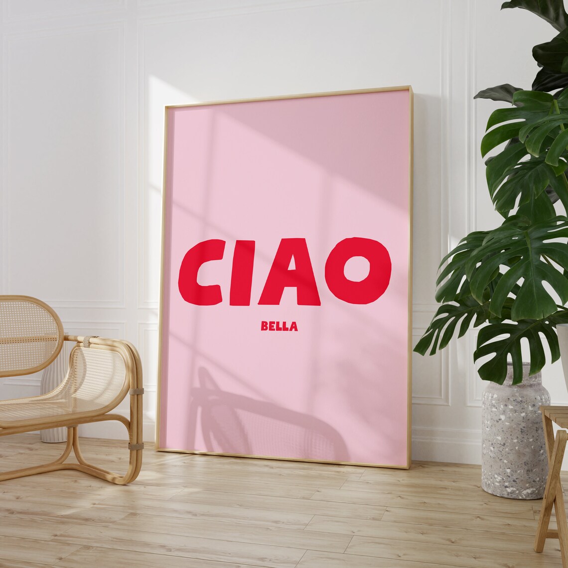 Ciao Bella Italian Quote Art Print, Trendy Wall Art - Image 2
