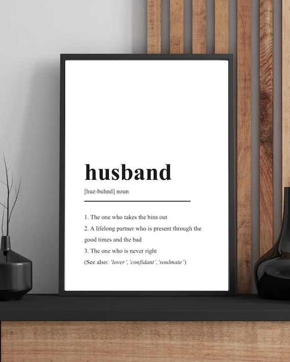 Husband Definition Noun Art Print