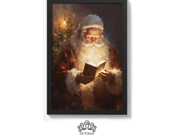 Santa Claus Vintage Christmas Art Print, St. Nick