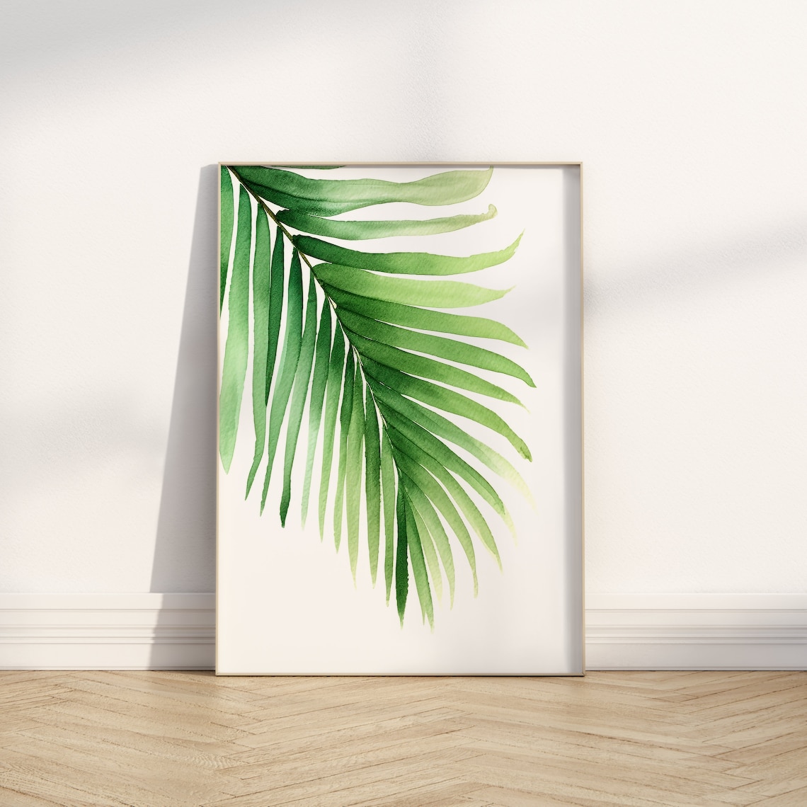 Watercolor Palm Frond Art Print, Bohemian Tropical - Image 4