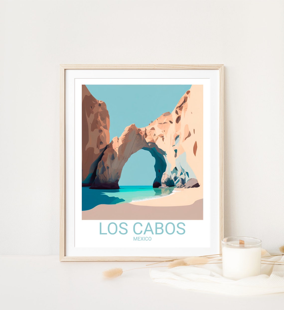 Los Cabos Mexico El Arco Stone Arch Retro Beach Travel Poster - Image 4