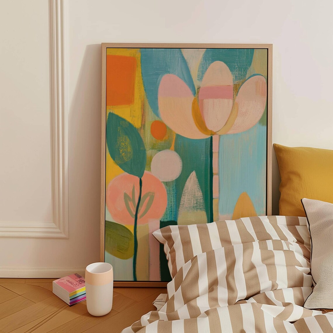 Abstract Flower Oil Painting, Floral Wall Art Print - Image 5