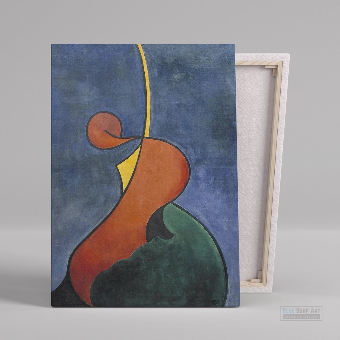 Theo Van Doesburg Blue Red Green Flowing Abstract Shapes Poster