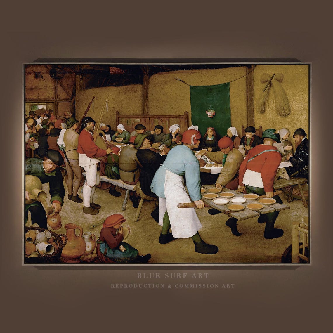 Pieter Bruegel The Peasant Wedding Feast Village Scene Poster