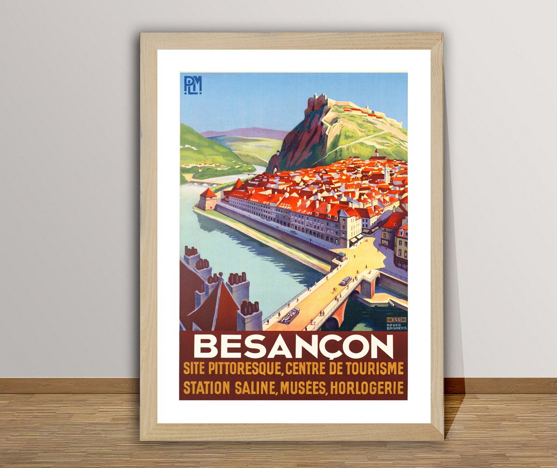 Besanon France Vintage Travel Poster, Travel in France - Image 2