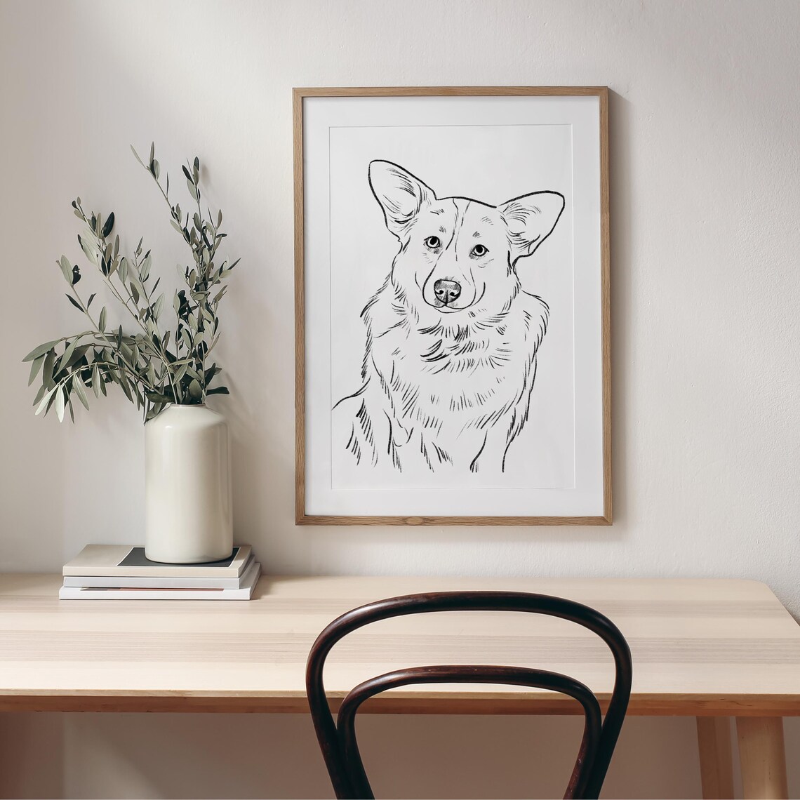 Personalized Pet Sketch, Simple Cat Drawing - Image 2