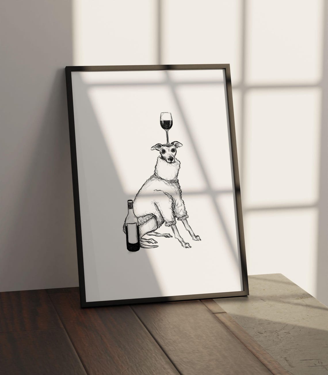 Whippet Whippet Contemporary Travel Poster - Image 4