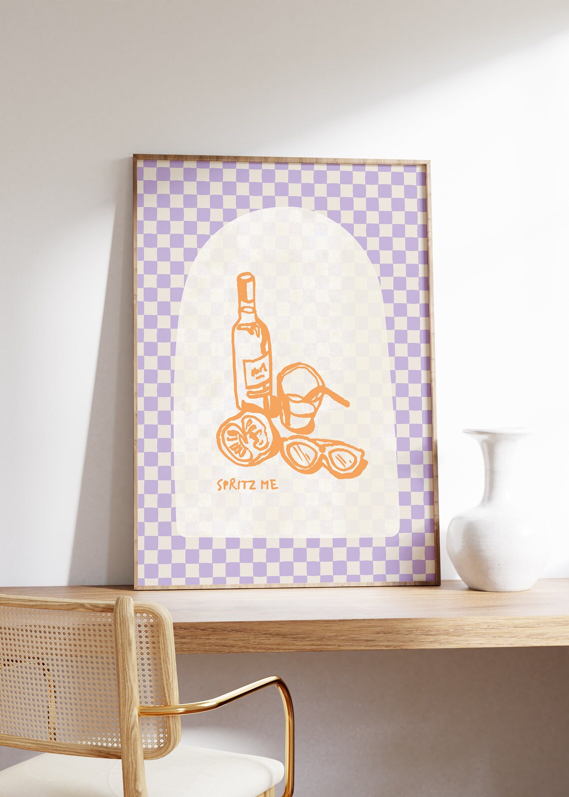 Aperol Spritz Trendy Cocktail Art Print, Italy - Image 3