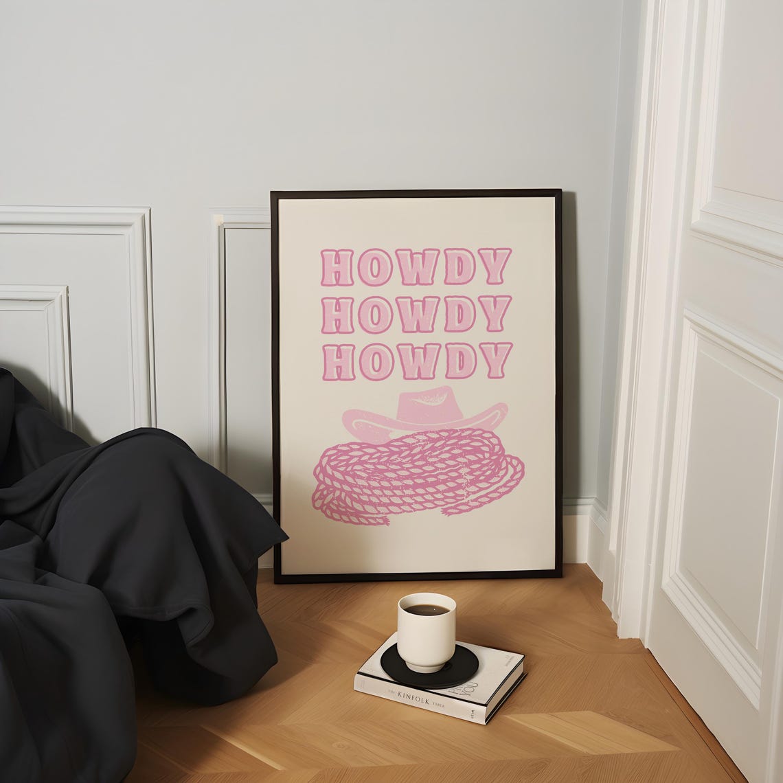 Pink Howdy Poster Western Wall Art Howdy Poster Retro Cowgirl Art For Teen Bedroom Wild West Print Pink Cowgirl Hat Art - Image 5