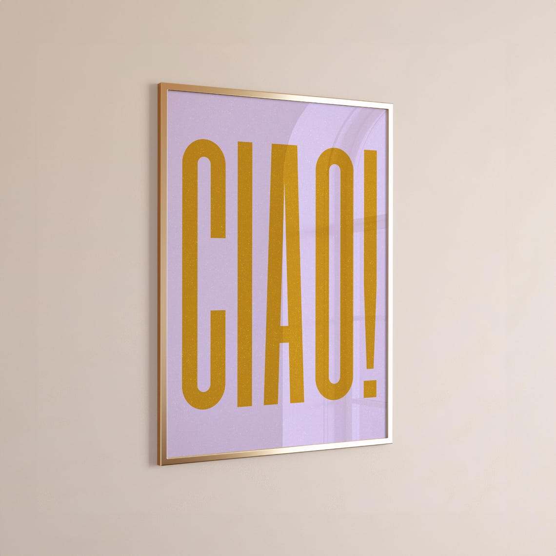 Ciao Bold Pink Typography Emerald Green Statement Quote Poster - Image 2