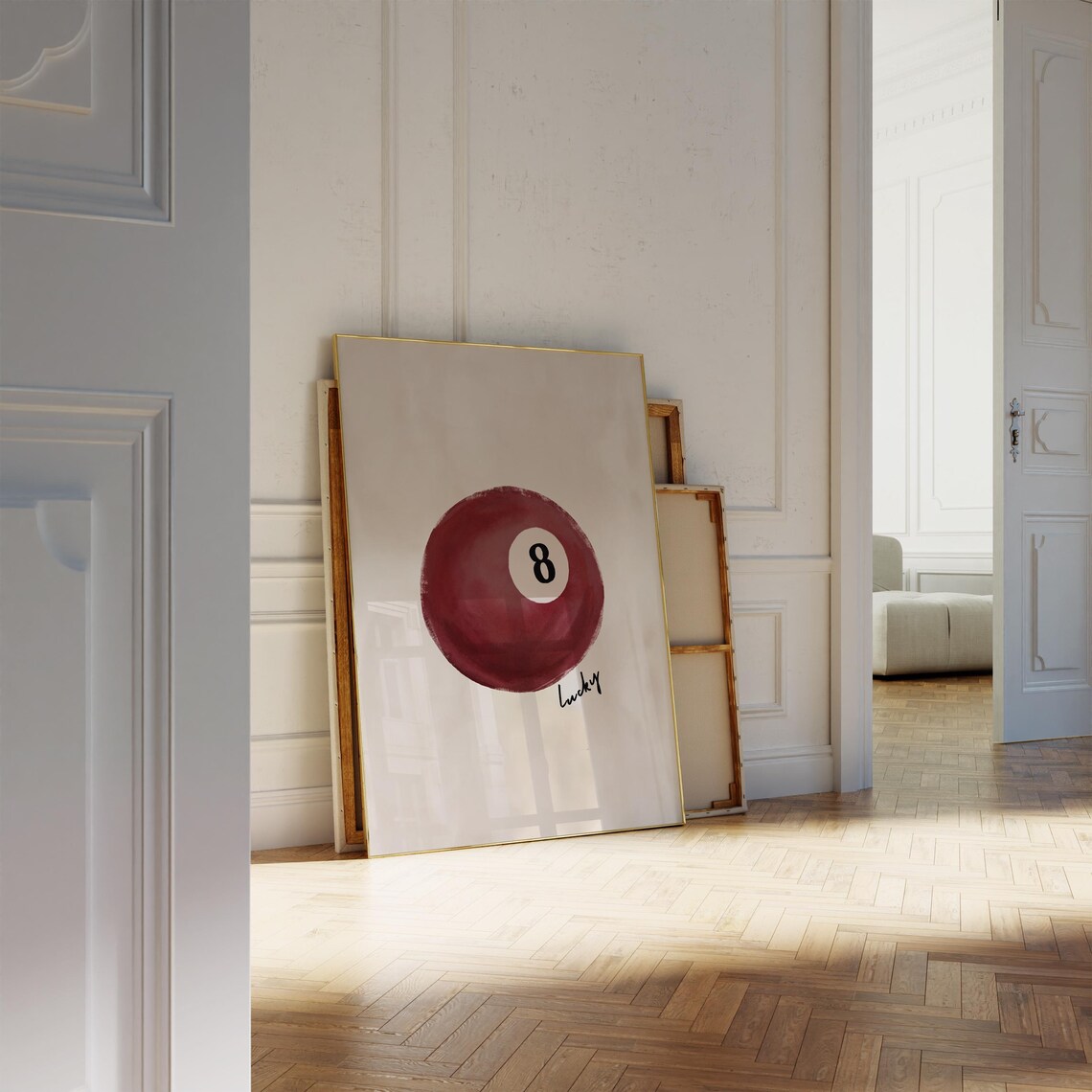 Wall Art Sizing Guide Frame Ratios Shown Against a Wide Sofa - Image 6