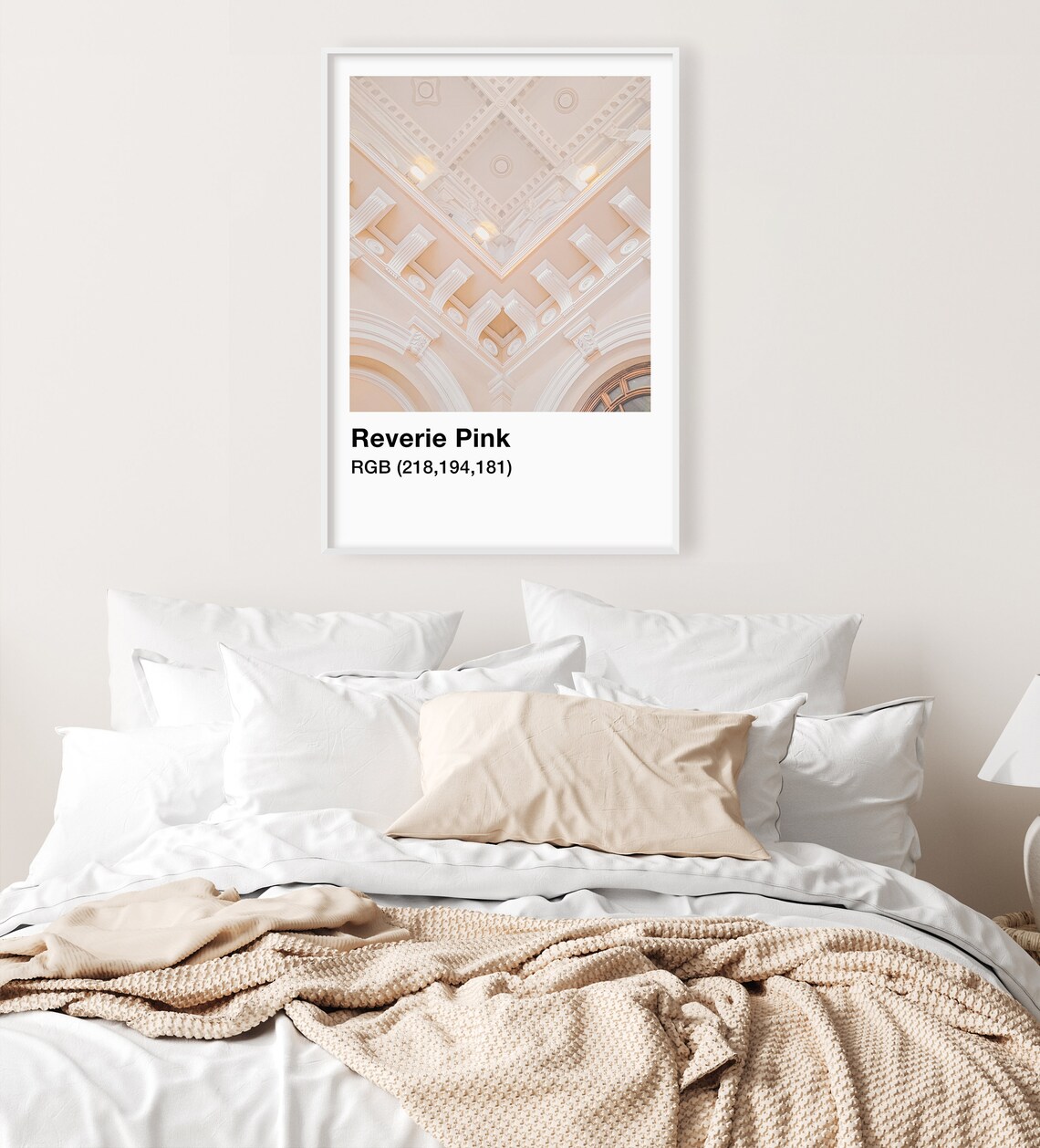 Reverie Pink French Architecture Ceiling Photography Pink Poster - Image 3