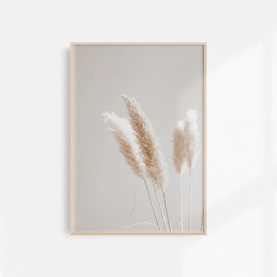 Pampas Grass Print Neutral Print Bedroom Wall Art Beige Wall Art Neutral Wall Art Minimalist Print Art